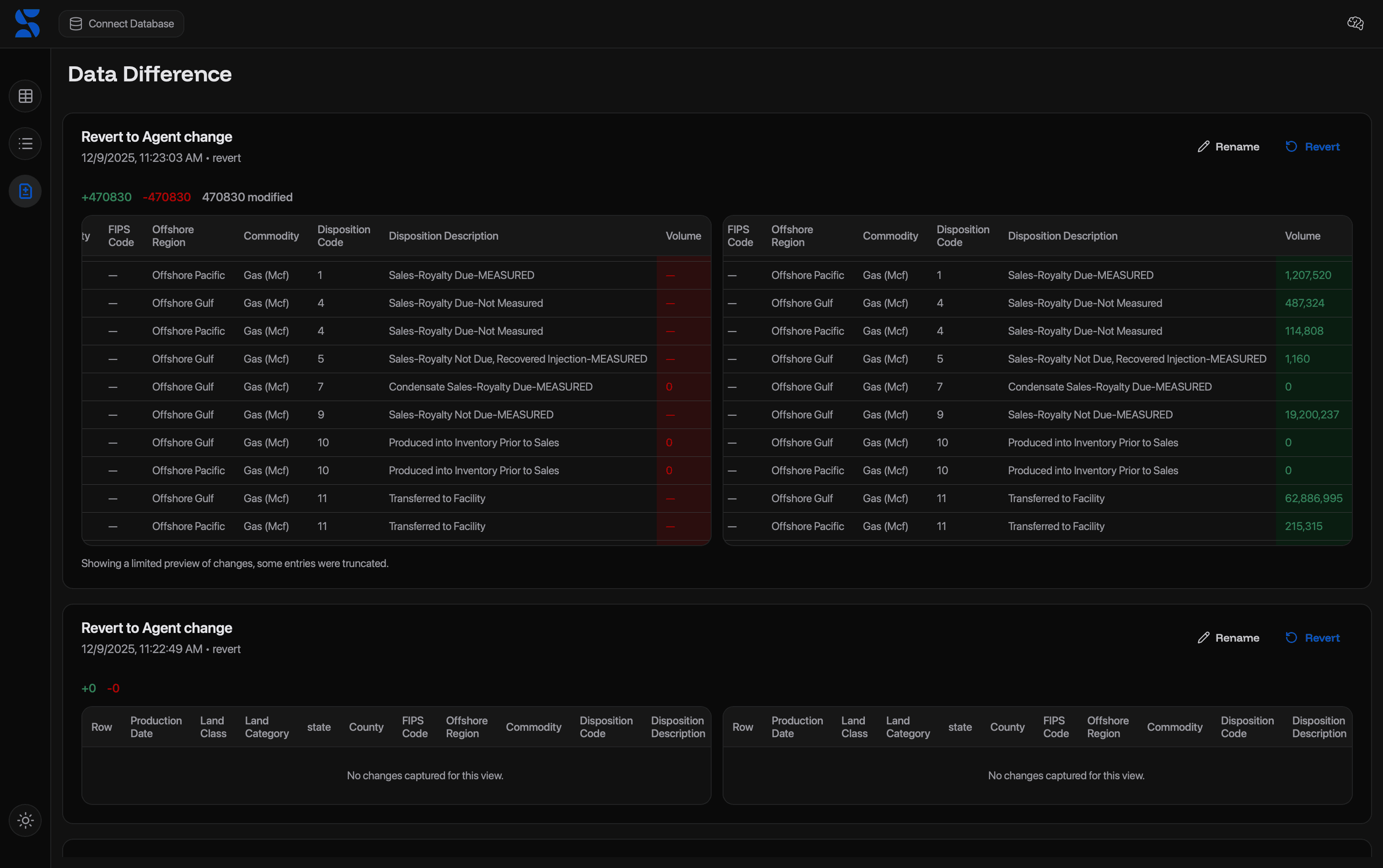 Different modes of operation
