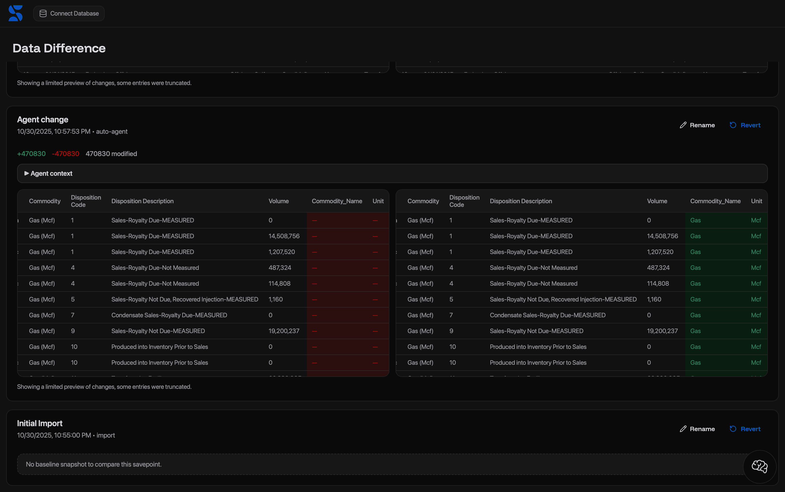 Different modes of operation